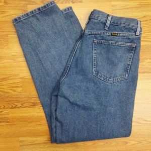 Vintage men's Rustler denim jeans, 38x32 RN 130273